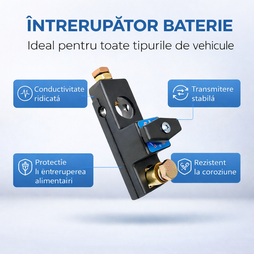 AutoStop 12V/24V - Întrerupător Baterie Cupru