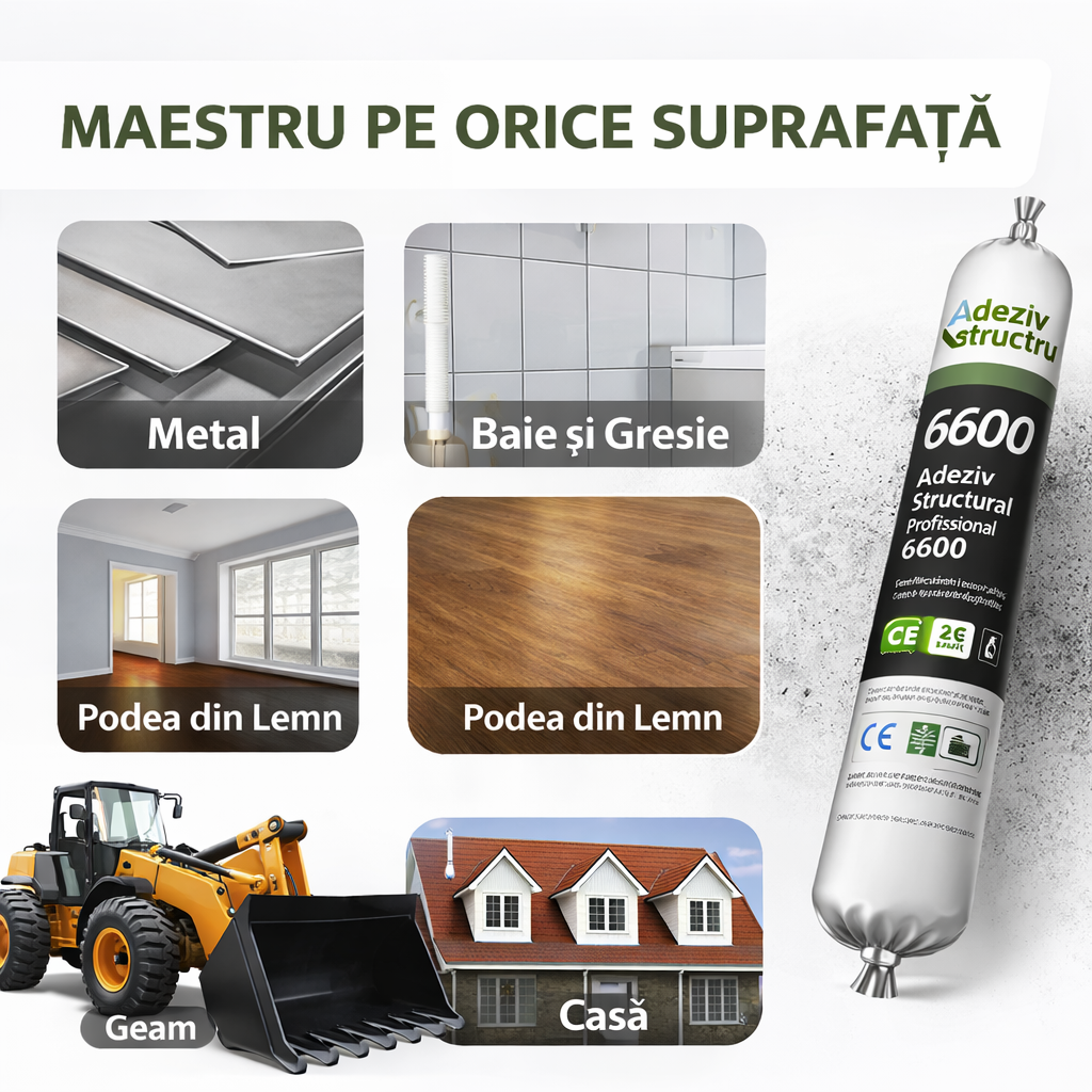 Adeziv Structural Profesional 6600 – 1+1 GRATIS (Rezistă la Orice)