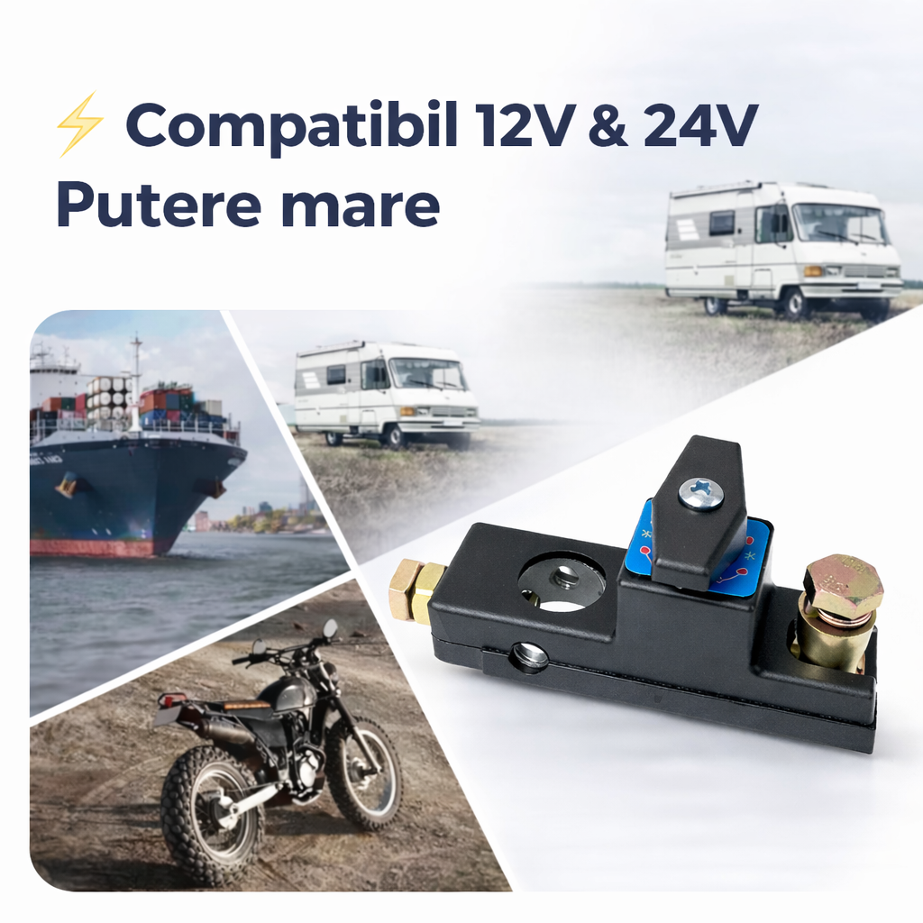 AutoStop 12V/24V - Întrerupător Baterie Cupru