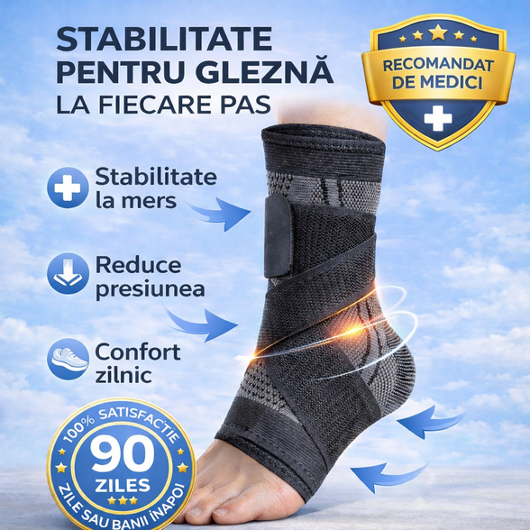 Suport Elastic pentru Gleznă – Stabilitate și Confort la Fiecare Pas
